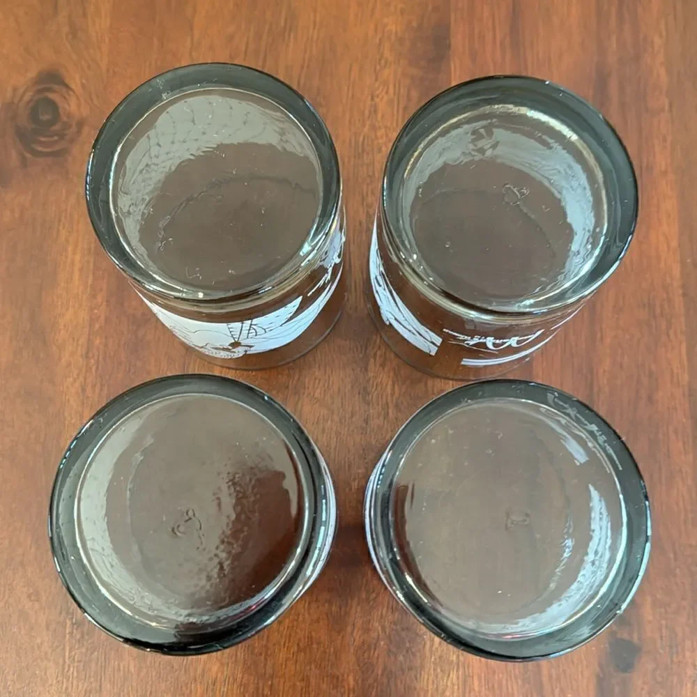 McDonald’s Libby “Hawaiian’s And Their Sea” 4 Glasses Set Vintage Hawaiiana